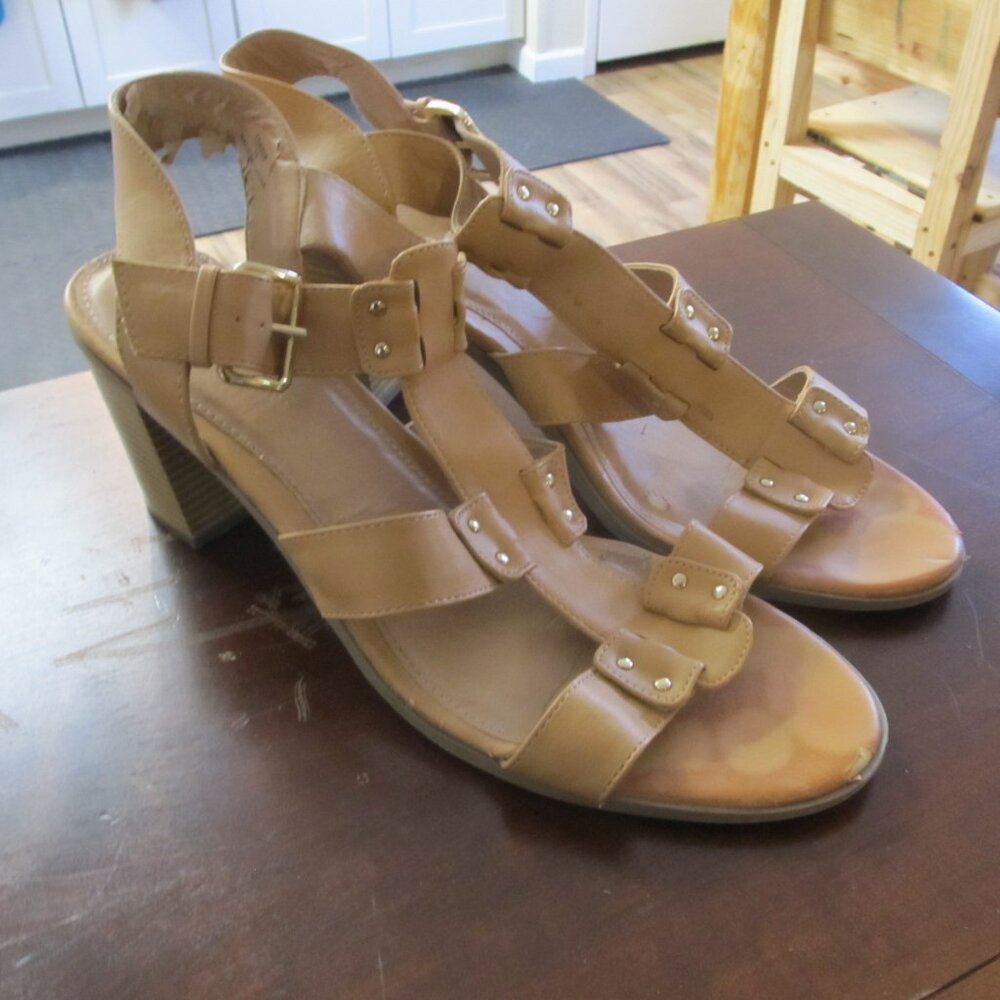 Worn American Eagle Caged Block Heel Sandals Size 13